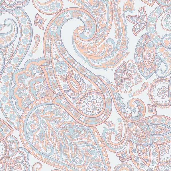 Patrón Sin Costuras Paisley Damasco Vector Fondo — Archivo Imágenes Vectoriales