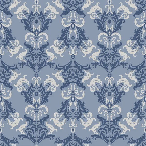 Damast Seamless Pattern Florale Vintage Tapete — Stockvektor