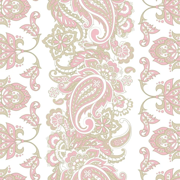 Paisley Naadloos Textiel Patroon Aziatische Batik Stijl — Stockvector