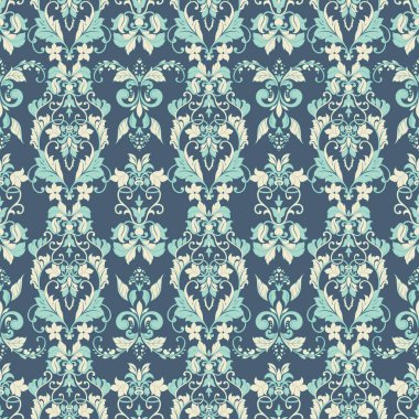 Kusursuz vintage vektör arkaplanı. Vektör duvar kağıdı barok biçimi