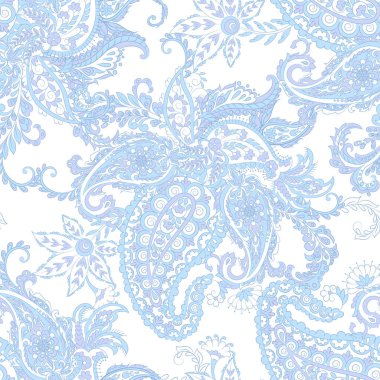 Paisley Çiçek Doğulu Etnik Düzen. Hint kumaşının kusursuz süsleme motifleri.