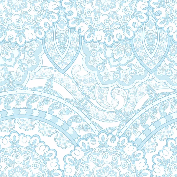 Damask Paisleyn Saumaton Vektorikuvio Kukka Vuosikerta Tausta — vektorikuva