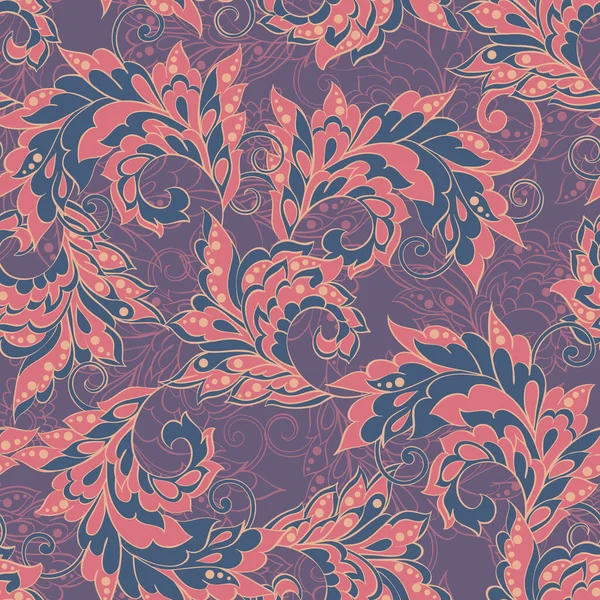 Motif Floral Vintage Sans Couture — Image vectorielle