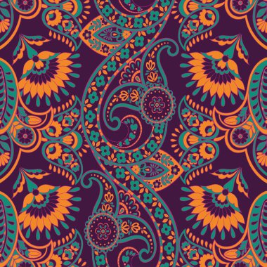 Çiçekli kumaş arkaplanı süsleyin. Vektör vintage deseni