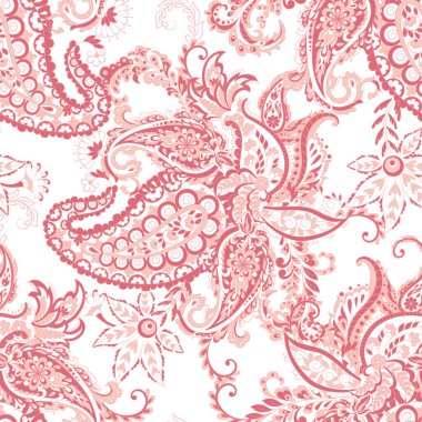 Paisley Çiçek Doğulu Etnik Düzen. Hint kumaşının kusursuz süsleme motifleri.