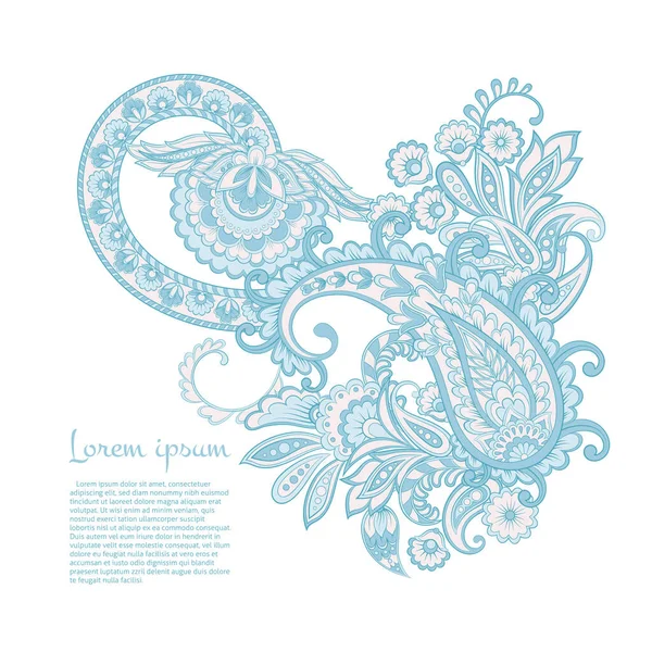 Paisley Ornamento Vector Aislado — Vector de stock