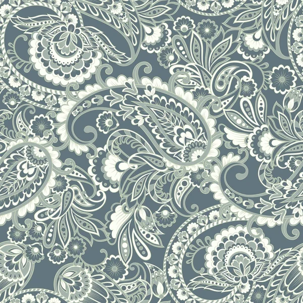 Patrón Paisley Inconsútil Floral — Archivo Imágenes Vectoriales