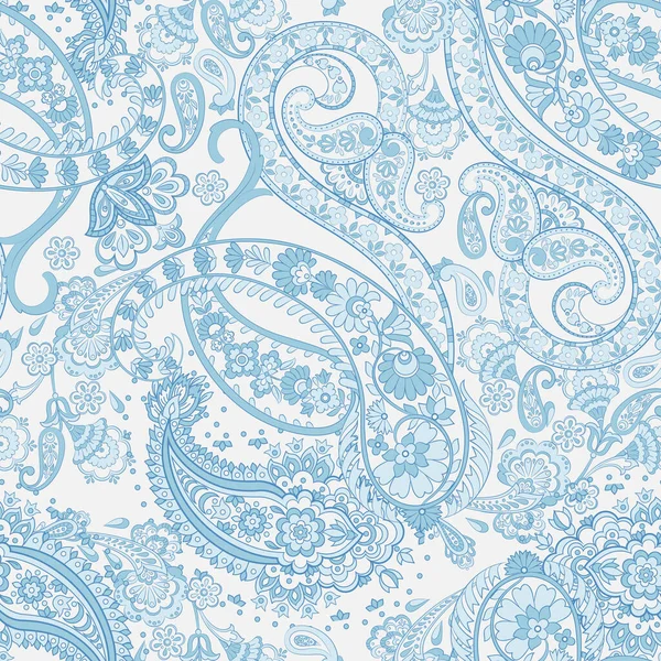 Bezproblémový Vzorec Paisley Damask Vektorové Pozadí — Stockový vektor