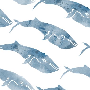 Suluboya balinalar seamless modeli