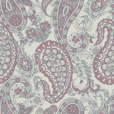 Paisley deseni. Kusursuz Asya Tekstil Arkaplanı