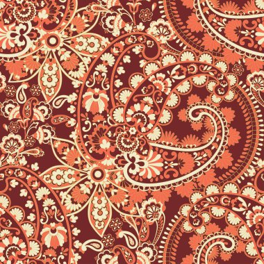 Hint halısı desenli süs deseni. Vektör Kusursuz illüstrasyon.