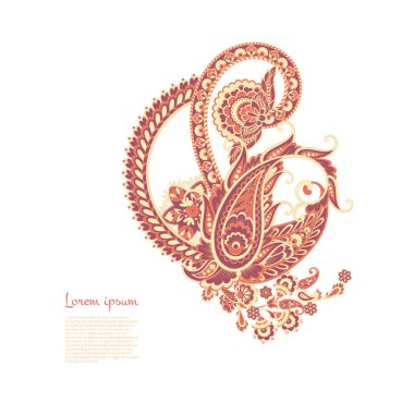 izole edilmiş desenli vektör süsleme kartı