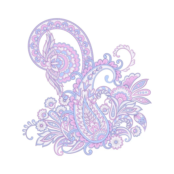 Paisley Ornamento Vector Aislado — Vector de stock