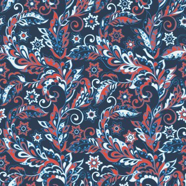 Klasik çiçeksiz desenli. retro vektör arkaplanı