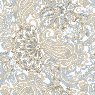 Hint tarzında kusursuz desenli. Çiçek vektör illüstrasyonu