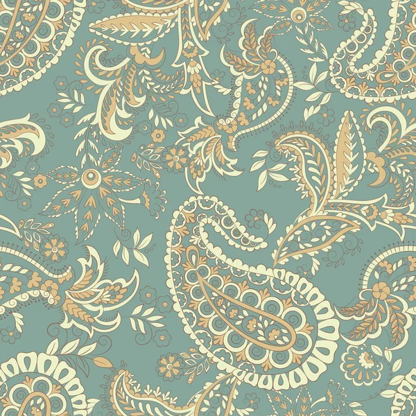 Paisley Damast Hintergrund Vektor Muster — Stockvektor