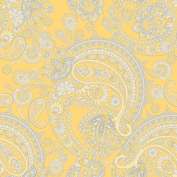 Paisley Seamless Pattern Damask Vector Background — Stock Vector