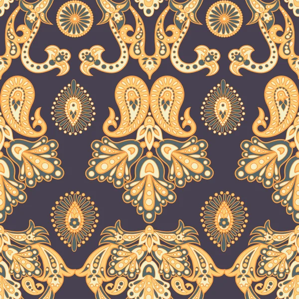 Paisley Ornamento Sin Costuras Ilustración Vectorial Estilo Textil Asiático — Archivo Imágenes Vectoriales