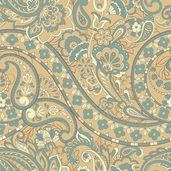 Nahtloses Paisley Muster Florale Vektorillustration — Stockvektor