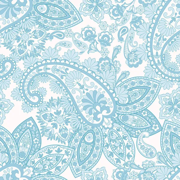 Padrão Sem Costura Com Ornamento Paisley Decoração Floral Ornamentada Ilustração —  Vetores de Stock