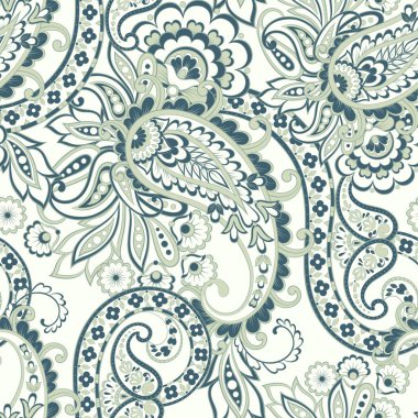 Hint tarzında kusursuz desenli. Çiçek vektör illüstrasyonu