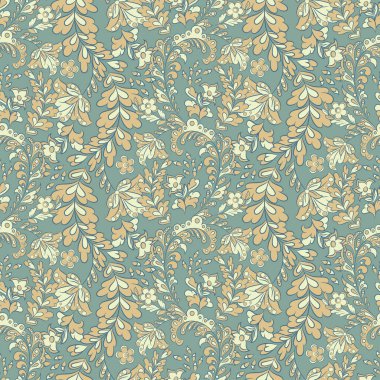 Çiçeklerle kusursuz desen. Vektör Çiçek İllüstrasyonu