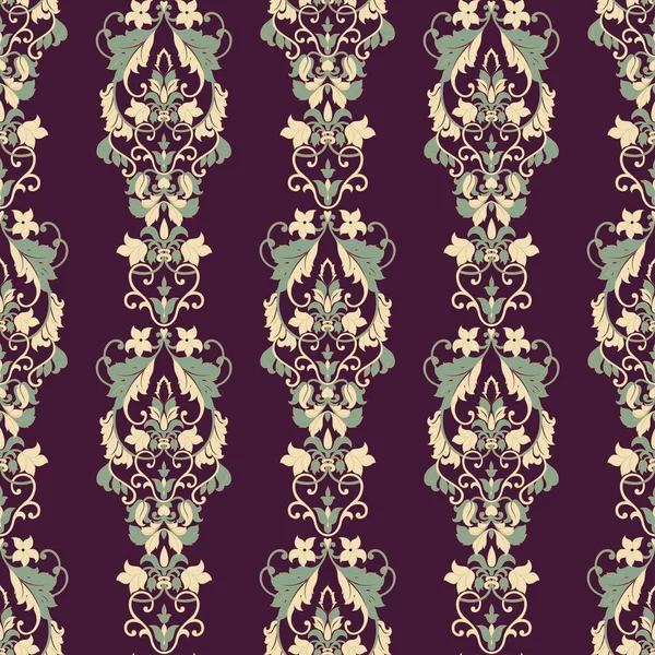 Fondo Floral Vintage Sin Costuras Papel Pintado Vectorial — Vector de stock