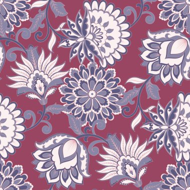 Çiçeksiz desen. Batik biçiminde vintage arkaplan