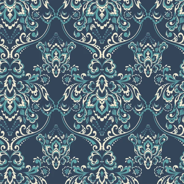 Vector Barokke Bloemenpatroon Klassieke Bloemen Ornament Vintage Textuur Voor Behang — Stockvector