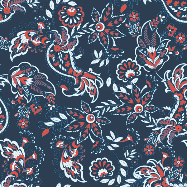 Vector Damask Background Paisley Model Fără Sudură — Vector de stoc