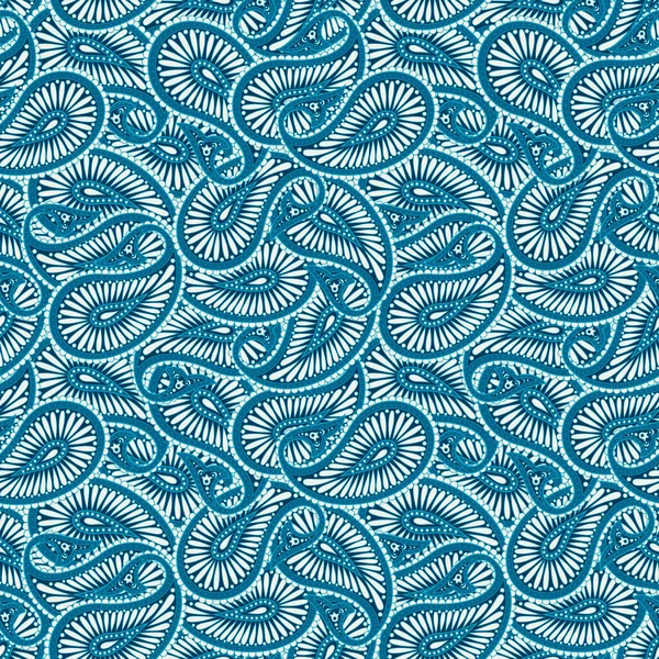 Paisley Modello Senza Soluzione Continuità Ornamento Etnico Vettoriale — Vettoriale Stock