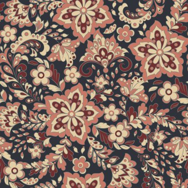 Vektör çiçek kusursuz desen. Güzel çiçek arkaplanı.