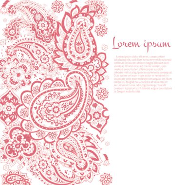 Klasik desenli desenli bir tebrik kartı.