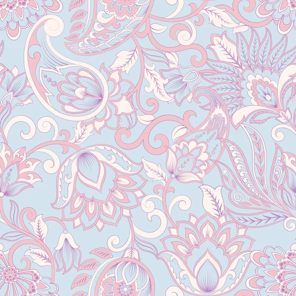 Modèle Sans Couture Paisley Damassé Fond Vectoriel — Image vectorielle