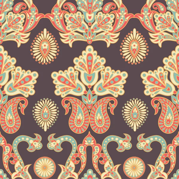 Paisley Nahtlosen Ornament Vektorillustration Asiatischen Textilstil — Stockvektor