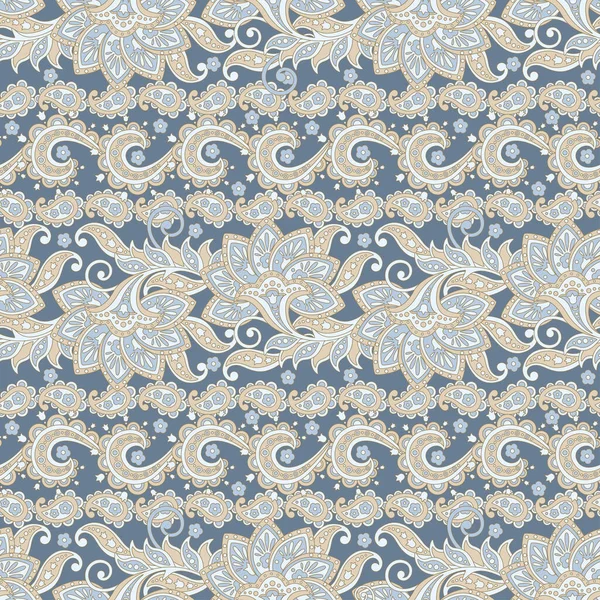 Paisley Floral Ethnique Sans Couture Pattern Ornamental Motifs Des Motifs — Image vectorielle