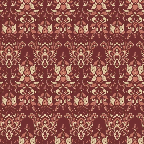 Fondo Vector Vintage Sin Costuras Vector Floral Fondo Pantalla Patrón — Archivo Imágenes Vectoriales