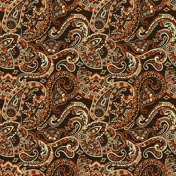 Paisley Floral Modello Etnico Orientale Ornamento Vettoriale Senza Cuciture — Vettoriale Stock