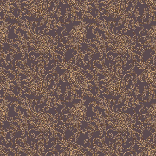 Modèle Sans Couture Paisley Illustration Vectorielle Style Textile Asiatique — Image vectorielle