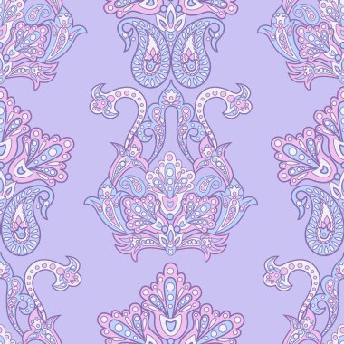 Paisley Çiçek Doğulu Etnik Düzen. Kusursuz Arap süsü. Hint kumaşlarının süsleme motifleri.