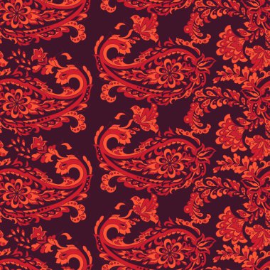 Kusursuz desenli. Çiçek vektör illüstrasyonu