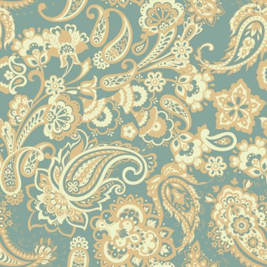 Paisley dikişsiz desen. Batik biçiminde vintage arkaplan