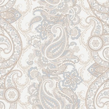 Paisley dikişsiz desen. Etnik vektör arkaplanı