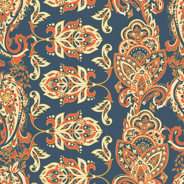 Folklorisches Batik Vektorornament Ethnische Florale Nahtlose Muster — Stockvektor