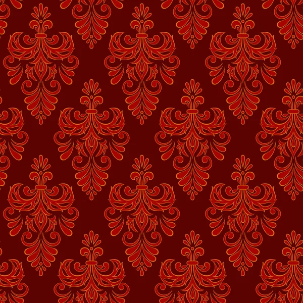 Modèle Baroque Vintage Sans Couture Fond Vectoriel — Image vectorielle