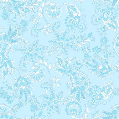 Vektör damaske arkaplanı. Paisley pürüzsüz desen