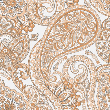 Paisley renkli bir süs. Vektör illüstrasyonu