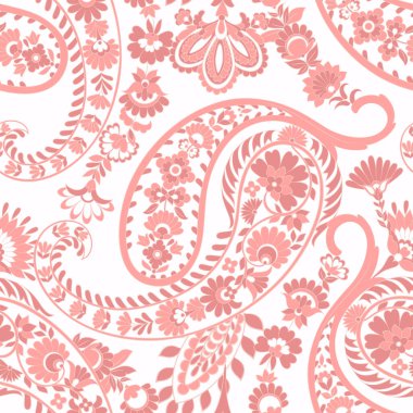 Hint tarzında kusursuz desenli. Çiçek vektör illüstrasyonu