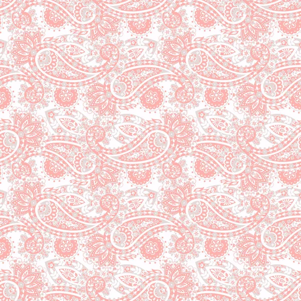 Paisley Naadloze Vector Patroon Batik Stijl Achtergrond — Stockvector