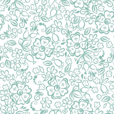 Çiçeksiz desenli, Rus halk tarzında çiçekler..